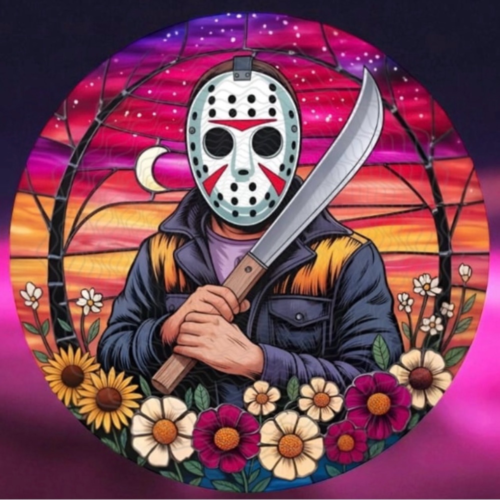 Jason Vorhees 11.8" Glass Cutting Board